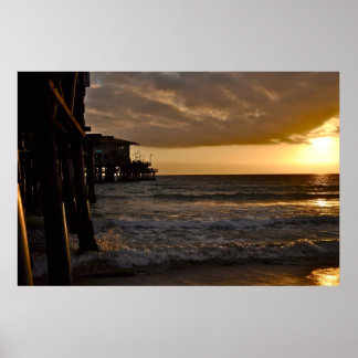 Pacific Sunset in Santa Monica Poster