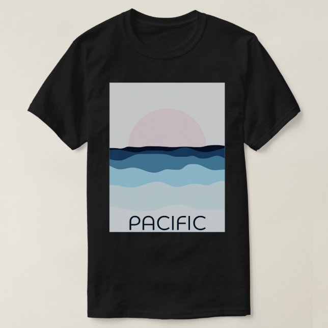 Pacific Sunset TShirt (Design Front)