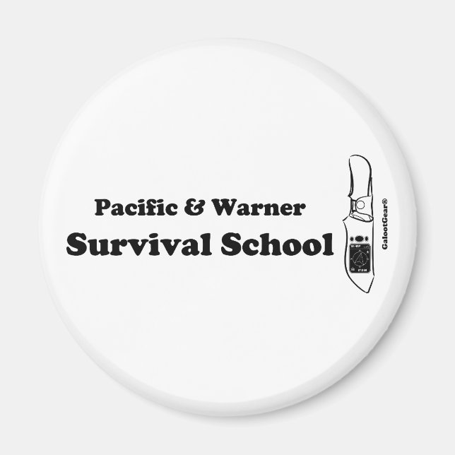 Pacific & Warner Survival School Magnet (Front)