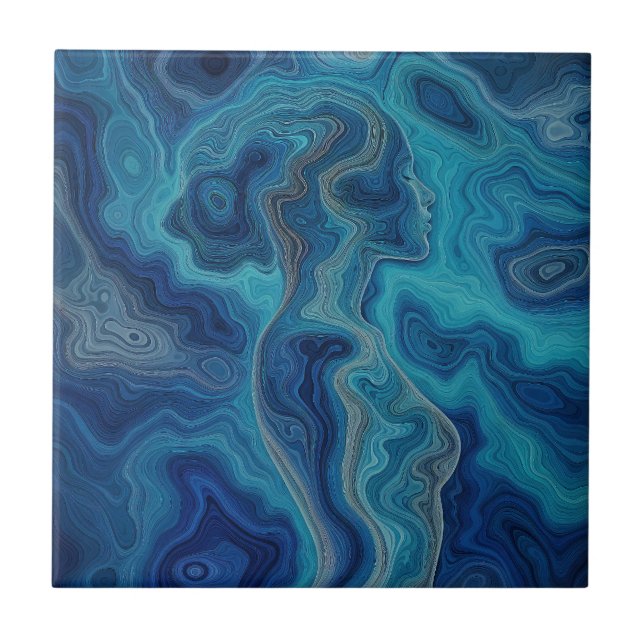 “Pacifica” – An Ocean Portrait Tile (Front)