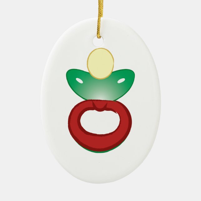 Pacifier Ceramic Tree Decoration (Front)