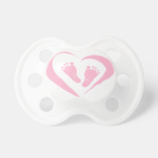 Pacifier ~ Girl Pink Baby Feet