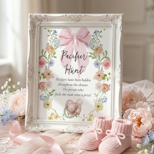 Pacifier Hunt Baby Shower Game Sign (Creator Uploaded)