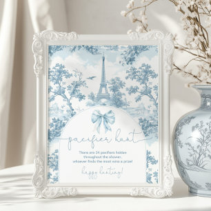 Pacifier hunt Toile de Jouy Bonjour bebe Poster