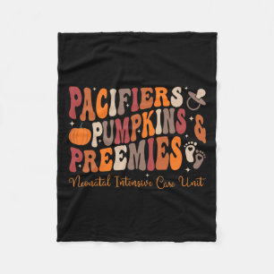 Pacifiers Pumpkins Preemies Nicu Nurse Halloween N Fleece Blanket