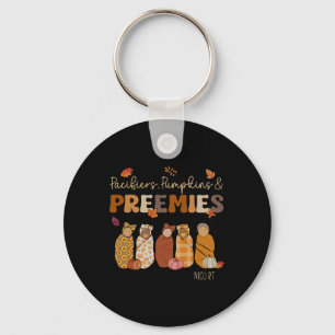 Pacifiers Pumpkins Preemies Nicu Rt Fall Thanksgiv Key Ring