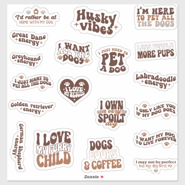 Pack Bundle Set of Dog Cute Quotes (Sheet)
