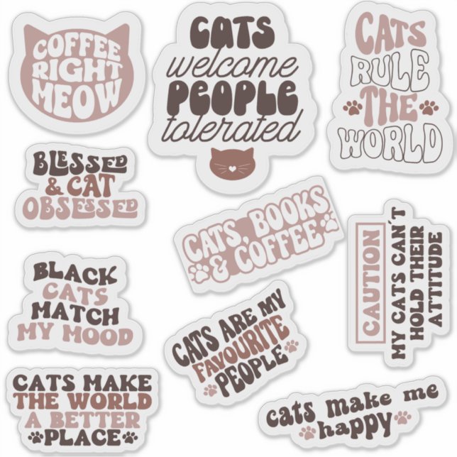 pack cat cute groovy motivational quote funny (Front)