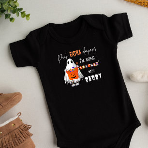 Pack Extra Diapers I'm Trickin' with Daddy Funny Baby Bodysuit