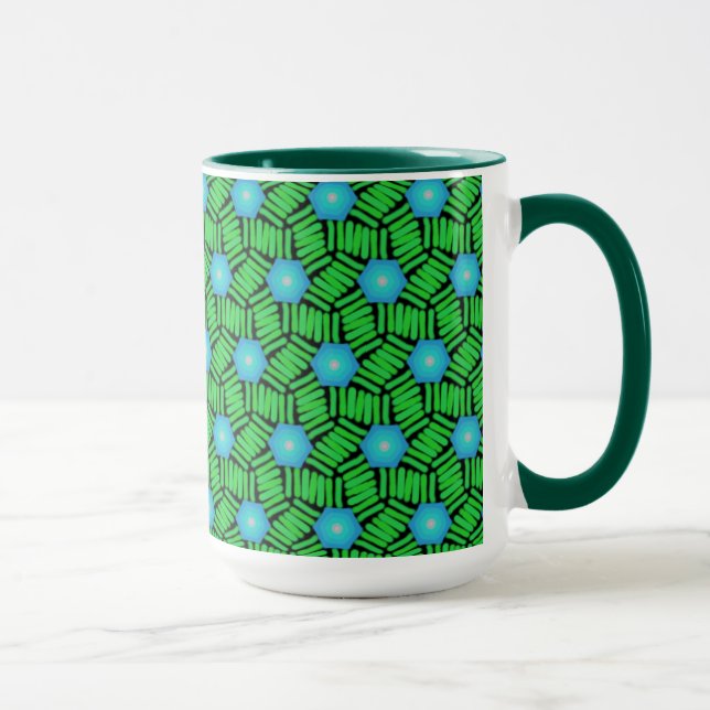 Pack MUG Jimette Design blue and green (Right)