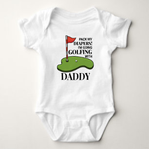 Pack My Diapers I'm Going Golfing With Baby Bodysuit