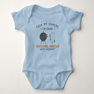 Pack My Diapers I'm Going Shooting Arrows with Mum Baby Bodysuit