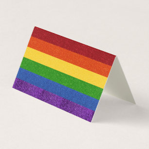 Pack of 25 LGBT Glitter Pride Flag Card