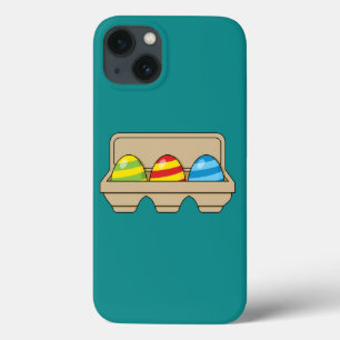 Pack of Colourful Cartoon Easter Eggs iPhone 13 Case