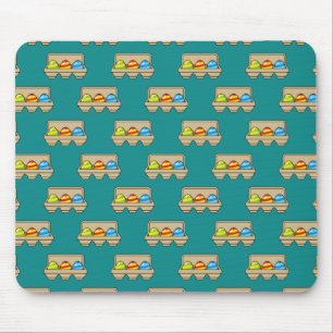Pack of Colourful Cartoon Easter Eggs Mouse Pad