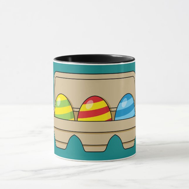Pack of Colourful Cartoon Easter Eggs Mug (Center)