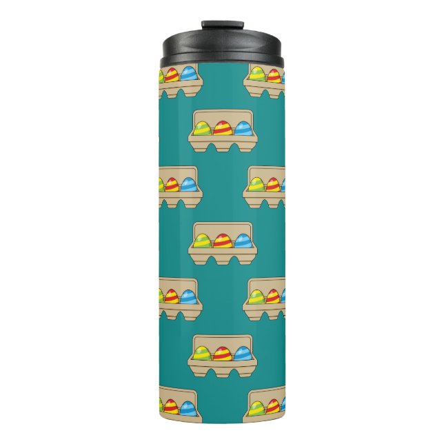 Pack of Colourful Cartoon Easter Eggs Thermal Tumbler (Front)