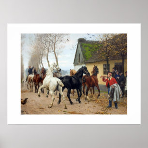Pack of Horses circa 1878 Poster