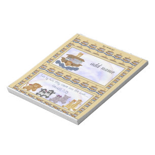 Pack of Noahs Ark Candy Bar Wrapper Party Favour Notepad