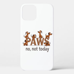 Pack of Paws: Fun Dog Squad - "No, Not Today" iPhone 12 Pro Case