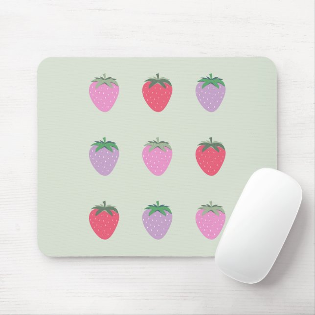 Pack Of Strawberries Mouse Pad (With Mouse)