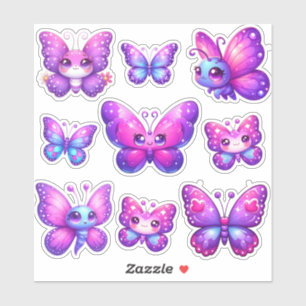 pack of vibrant purple butterflies