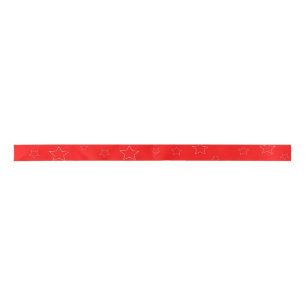 Pack Send Pray Red Star Ribbon Satin Ribbon