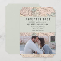 Pack Your Bags Europe Map Destination Wedding