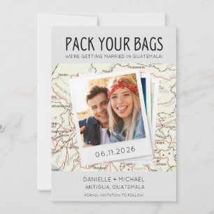 Pack Your Bags Guatemala Destination Wedding Save The Date