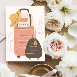 Pack Your Bags Invitation, Bachelorette Party Postcard