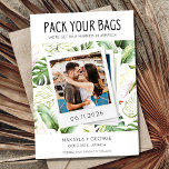 Pack Your Bags Photo Jamaica Wedding Save The Date<br><div class="desc">Get ready for an exotic celebration of love with our "Pack Your Bags" Photo Jamaica Wedding Save the Date card, a tropical-inspired delight that will whisk your guests away to a dreamy destination wedding in Jamaica! With the playful and inviting phrase "Pack Your Bags, " this Save the Date card...</div>
