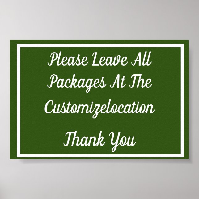 Package Delivery Sign (Front)