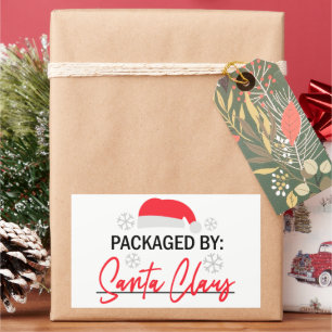 Packaged by Santa Rectangular Sticker