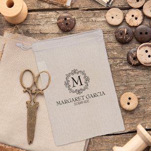 Packaging Custom Monogram, Small Business Large Rubber Stamp