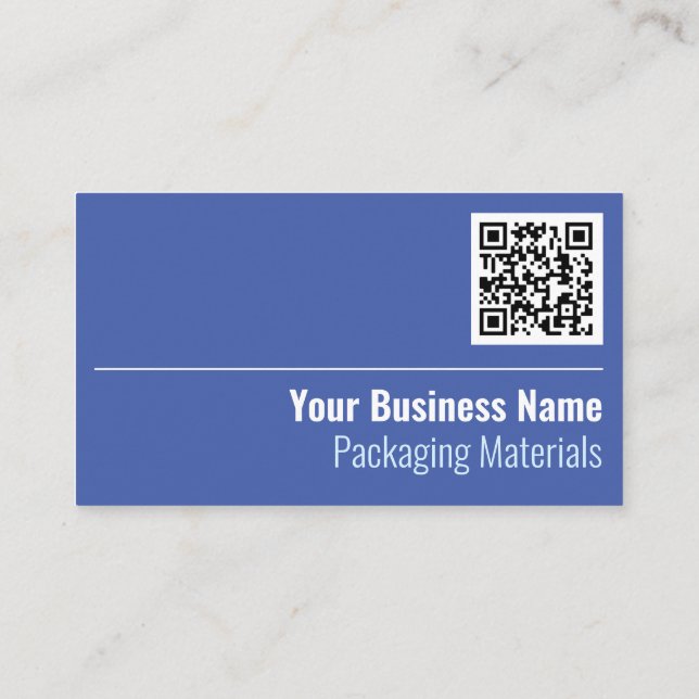 Packaging Materials QR Code Business Card (Back)
