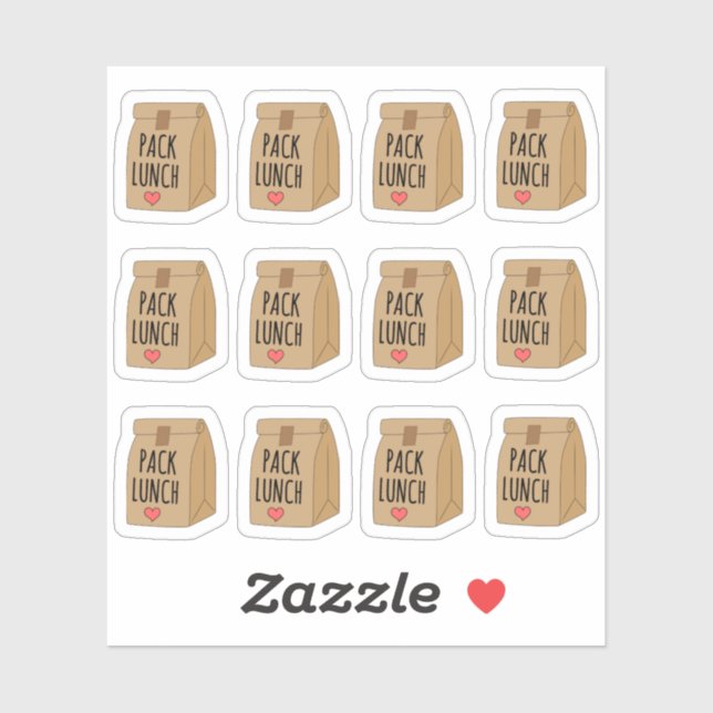 Packed Bag Lunch Meal Prep Food Calendar Planner (Sheet)