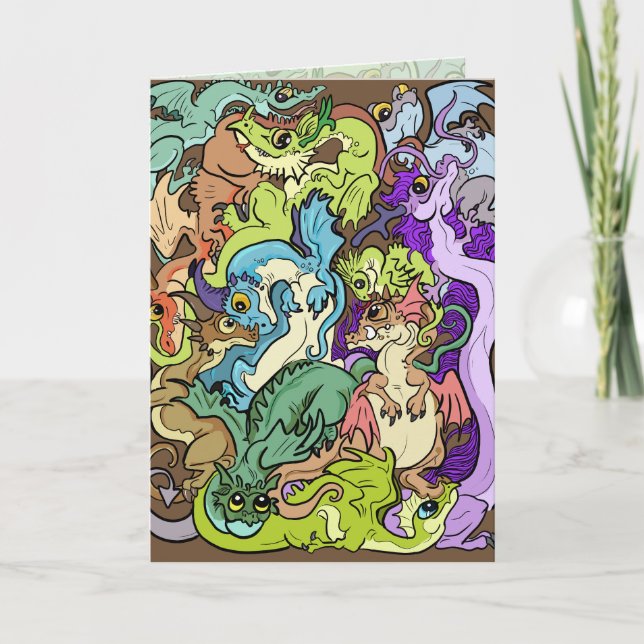 Packed In Party Dragons Birthday Card (Front)