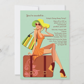 Packed My Bag Going Away Party Invitation