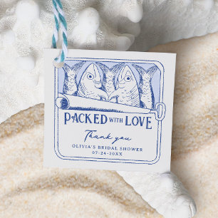 Packed with Love Fisherman Core Bridal Shower Favour Tags