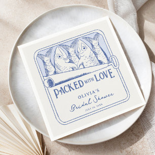 Packed with Love Fisherman Core Bridal Shower Napkin