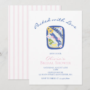 Packed with Love Sardines Bridal Shower Invitation