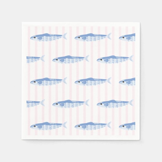 Packed with Love Sardines Bridal Shower Napkin (Front)