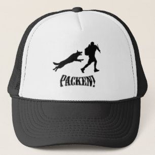 packen dog and decoy trucker hat