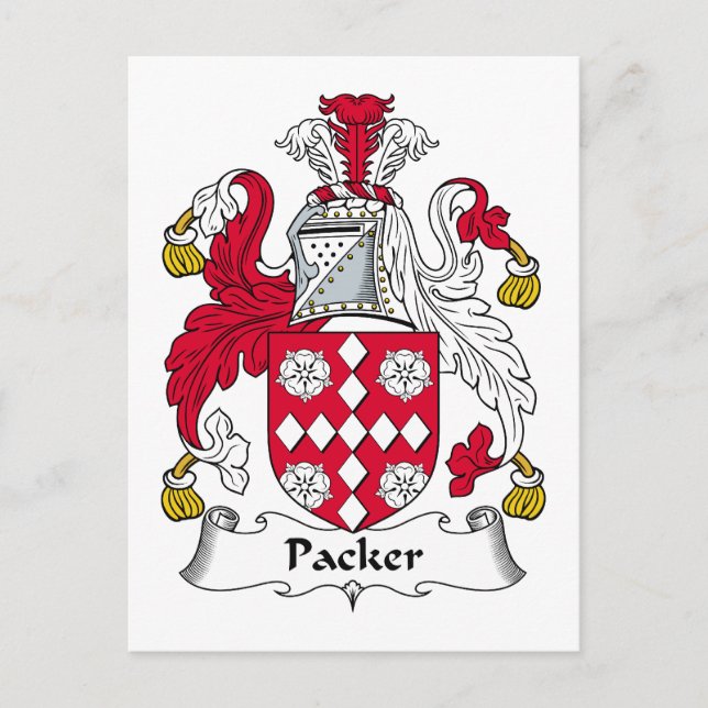 Packer Family Crest Postcard (Front)