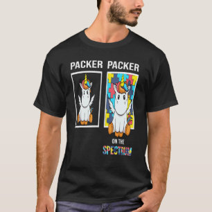 Packer People With Autism Puzzle Unicorn Neurodive T-Shirt