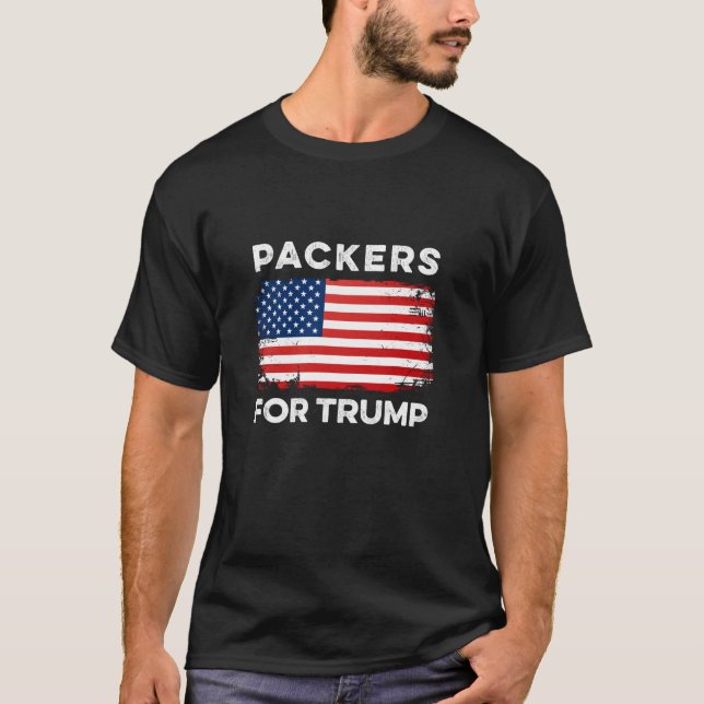 Packers For Trump Funny Election 2024 Vote Invento T-Shirt (Front)