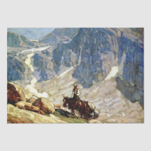 “Packin’ In” Western Art by Edgar Payne Tissue Paper