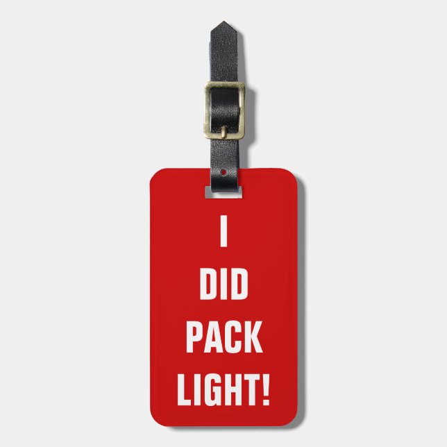 Packing Light Luggage Tag (Front Vertical)