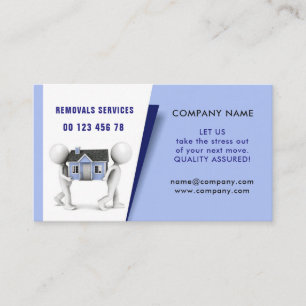 Packing & unpacking service, removals service business card