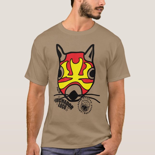 Paco Head - Mexican Wrestling Squirrels T-Shirt (Front)